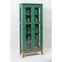 Ver imagem 2 de Cristaleira de Madeira Maciça 2 Portas - Verde