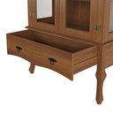 Ver imagem 4 de Cristaleira de Madeira Maciça Luis Xv Alta - Amêndoa