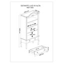 Ver imagem 5 de Cristaleira de Madeira Maciça Luis Xv Alta - Amêndoa