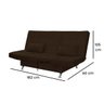 Sofá Cama Casal com Almofadas Gabriella Suede Marrom Escuro - 3