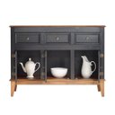 Ver imagem 2 de Balcão de Madeira Maciça 3 Portas e 3 Gavetas - Preto