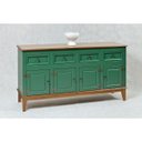 Ver imagem 1 de Balcão de Madeira Maciça 4 Portas e 4 Gavetas - Verde