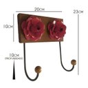 Ver imagem 2 de Gancho de Ferro Decorativo para Pendurador de Bolsa e Roupa para Quarto Libertas Rosas Artesanato Ca