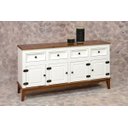 Ver imagem 2 de Balcão de Madeira Maciça 4 Portas e 4 Gavetas - Branco