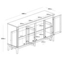 Ver imagem 5 de Balcão de Madeira Maciça 4 Portas - Preto