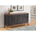 Ver imagem 2 de Balcão de Madeira Maciça 4 Portas - Preto