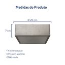 Ver imagem 3 de Plafon Quadrado de Aluminio Escovado 20cm