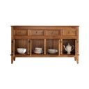 Ver imagem 3 de Balcão de Madeira Maciça 4 Portas e 4 Gavetas - Cor Amêndoa