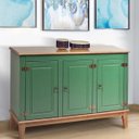 Ver imagem 1 de Balcão de Madeira Maciça 3 Portas - Verde