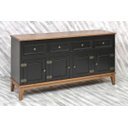 Ver imagem 2 de Balcão de Madeira Maciça 4 Portas e 4 Gavetas - Preto