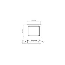 Painel Deep Quadrado 12W 4000K 16,7x16,7cm Branco - Stella STH8902BR/40 - 2
