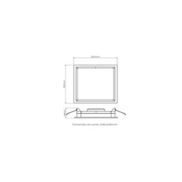 Painel Led Deep 24W 26,2x26,2cm Branco - Stella STH8904BR/40 - 2