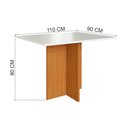 Ver imagem 3 de Mesa Monaco Suíça 6 Lugares Retangular MDF 110cm Off White e Freijó Indékes