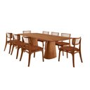 Ver imagem 2 de Sala de Jantar Mesa Noronha 220cm Tampo Laminado Canto Barril com 8 Cadeiras Viena