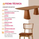 Ver imagem 6 de Sala de Jantar Mesa Noronha 220cm Tampo Laminado Canto Barril com 8 Cadeiras Viena