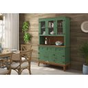 Ver imagem 3 de Arca e Oratório 6 Portas e 3 Gavetas - Madeira Maciça - Verde