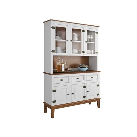 Arca e Oratório 6 Portas e 3 Gavetas - Madeira Maciça - Branco