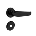 Ver imagem 1 de Fechadura para Porta de Banheiro Preto Fosco com Roseta MZ820 Standard Papaiz