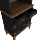 Ver imagem 2 de Arca e Oratório 4 Portas e 2 Gavetas - Madeira Maciça - Preto