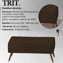 Ver imagem 3 de Puff Puf Para Sala 100 cm Pes Madeira Trit Veludo SL 942 Peer