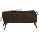 Ver imagem 4 de Puff Puf Para Sala 100 cm Pes Madeira Trit Veludo SL 942 Peer