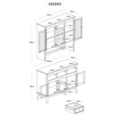 Ver imagem 7 de Arca e Oratório 6 Portas e 3 Gavetas - Madeira Maciça - Preto