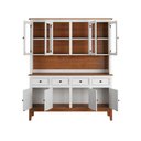 Ver imagem 6 de Arca e Oratório Cristaleira Madeira Maciça Rústico 8 Portas 4 Gavetas Branco - Apaixone & Decore