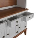 Ver imagem 5 de Arca e Oratório Cristaleira Madeira Maciça Rústico 8 Portas 4 Gavetas Branco - Apaixone & Decore