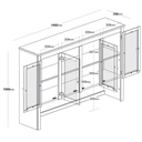 Ver imagem 4 de Arca e Oratório 8 Portas e 4 Gavetas - Madeira Maciça
