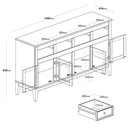 Ver imagem 6 de Arca e Oratório 8 Portas e 4 Gavetas - Madeira Maciça - Off White