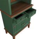 Ver imagem 3 de Arca e Oratório 4 Portas e 2 Gavetas - Madeira Maciça - Verde