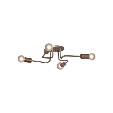 LUMINÁRIA PLAFON VOGUE 4 LAMP E27 BRONZE MATE - 3212 BZM