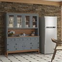 Ver imagem 2 de Arca e Oratório 8 Portas e 4 Gavetas - Madeira Maciça - Cinza