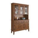 Ver imagem 1 de Arca e Oratório 6 Portas e 3 Gavetas - Madeira Maciça - Amêndoa Verniz