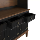 Ver imagem 4 de Arca e Oratório 8 Portas e 4 Gavetas - Madeira Maciça - Preto