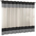 Ver imagem 1 de Cortina Dubai 3 00x2 50 Com Renda Oriental Varão Simples:preto/cinza