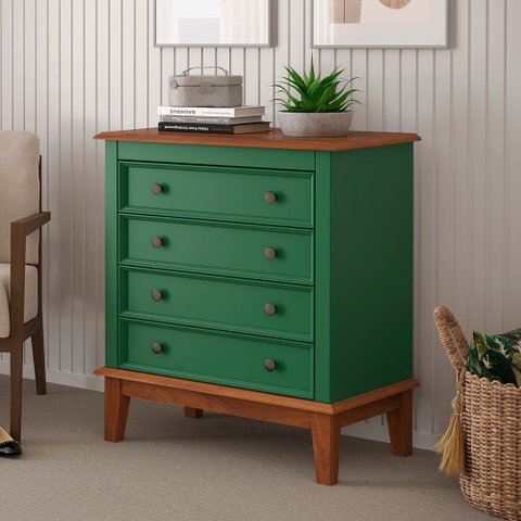 Cômoda 4 Gavetas - Verde