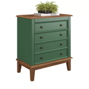 Ver imagem 1 de Cômoda 4 Gavetas - Verde