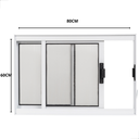 Ver mais imagens de Janela de Correr 2 Folhas Ideal para Todos Os Ambientes A60l80 em Alumínio Branco e Policarbonato