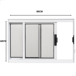 Janela de Correr 2 Folhas Ideal para Todos Os Ambientes A60l80 em Alumínio Branco e Policarbonato - 8