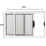 Janela de Correr 2 Folhas Ideal para Todos Os Ambientes A60l80 em Alumínio Branco e Policarbonato - 8