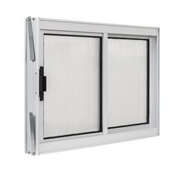 Janela de Correr 2 Folhas Ideal para Todos Os Ambientes A60l80 em Alumínio Branco e Policarbonato - 9