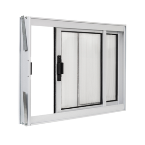Janela de Correr 2 Folhas Ideal para Todos Os Ambientes A60l80 em Alumínio Branco e Policarbonato