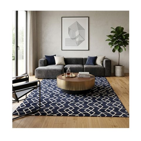 Tapete para Sala Soft Delicate 250x300 1028 Azul