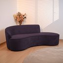 Ver imagem 2 de Sofá Curvo 02 Lugares 150cm Eron Braço Direito Veludo Roxo - Nexta Casa