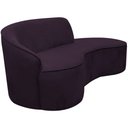 Ver mais imagens de Sofá Curvo 02 Lugares 150cm Eron Braço Direito Veludo Roxo - Nexta Casa
