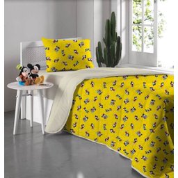 Edredom Solteiro Dupla Face Disney Mickey 90 Anos de Malha 100% Algodão - 1