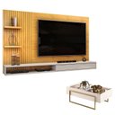 Ver imagem 1 de Painel para Tv Suspenso Bento Cedro Bali e Mesa de Centro Suri Bali – Dj Móveis