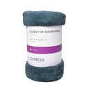 Ver imagem 2 de Cobertor Casal Manta Microfibra Antialérgico 1,8x2,2m Azul Aço - Camesa