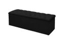 Ver imagem 3 de Kit Cabeceira e Calçadeira Baú Mirage King 195cm Renascer Decor:Preto